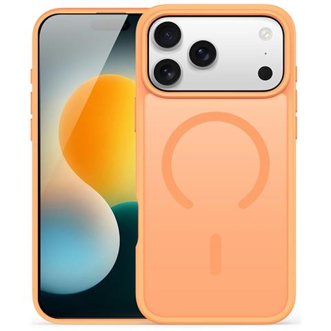 Cover per iPhone 17 Pro Max - TPU+PC, Arancione, MagSafe - Foto 1