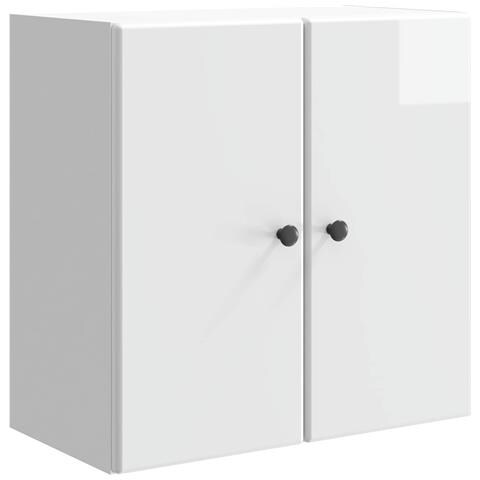 Mobiletto a muro Bianco Lucido 59 x 31 x 60 cm - Foto 1