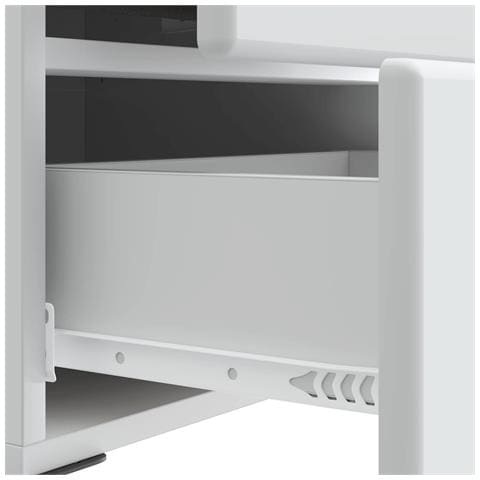 Armadio da Notte con cassetto 2 pcs Bianco 43 x 34,5 x 47,5 cm - Foto 9
