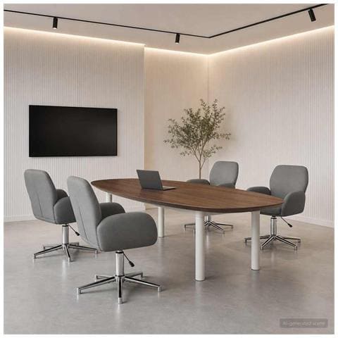 Sedie da scrivania girevoli 4 pz 54 x 58 x 90 cm Grigio Scuro - Foto 2