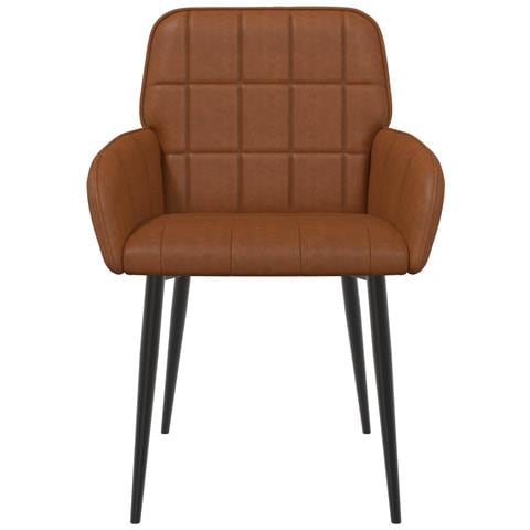 Sedie da pranzo 2 pcs Similpelle Marrone 57 x 50 x 85 cm - Foto 2