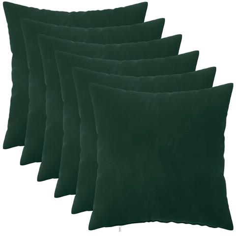 Cuscino con cuscino HEERLEN 6 pz Verde Scuro Velluto - Foto 1