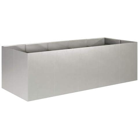 Vaso da giardino Argento 200 x 80 x 60 cm Acciaio Inox - Foto 1