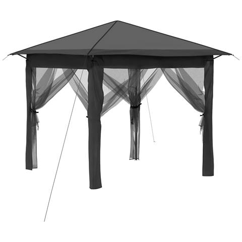 Gazebo con 4 Pareti 2,6 x 2,6 m Grigio chiaro e Antracite - Foto 1