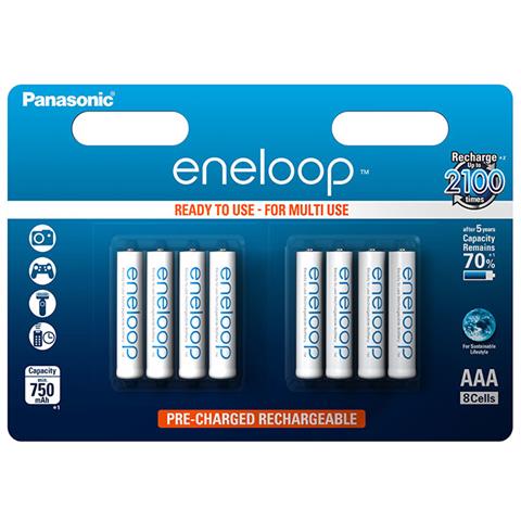 1x8 Panasonic Micro AAA 750 mAh - Foto 1