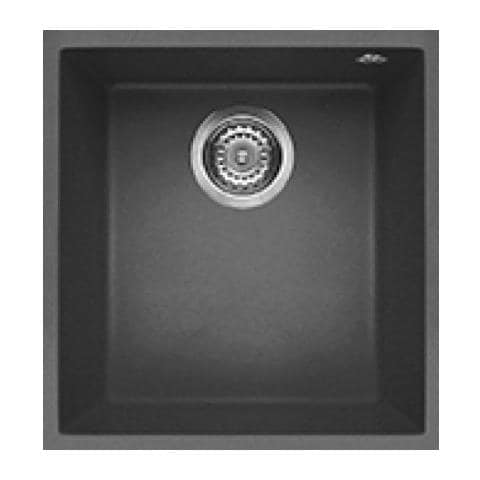 Lavello Quadra 100 Keratek Plus Sottotop 38x44 cm 1 vasca Colore Dark Grey 99 - Foto 1