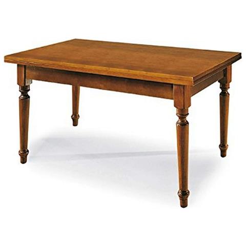 Dylan - Tavolo Da Pranzo Allungabile In Legno Massello 80 X 140/180/220 Con Gamba Tornita - Foto 1
