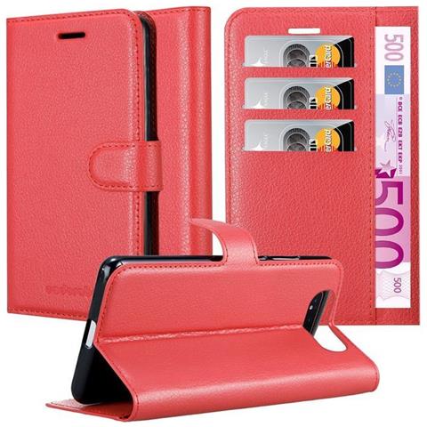 Custodia Compatibile Con Samsung Galaxy A80 / A90 In Rosso Carminio - Coperchio Protettiva Con Chiusura Magnetica, Funzione Stand E Tasca Per Le Carte - Foto 1