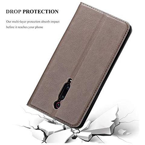 Cadorabo Custodia Compatibile Con Xiaomi Mi 9t / 9t Pro In Bruno Caffè - Coperchio Protettiva Con Chiusura Magnetica, Funzione Stand E Tasca Per Le Carte - Foto 8