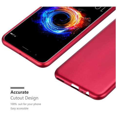 Custodia Compatibile Con Honor 8 Pro In Rosso Metallico - Coperchio Protettivo In Silicone Tpu Flessibile - Foto 8