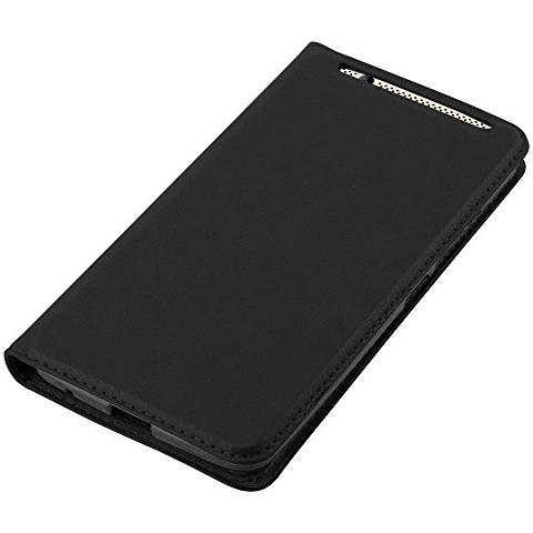 Custodia Compatibile Con Zte Axon 7 In Nero Di Notte - Coperchio Protettiva Con Chiusura Magnetica, Funzione Stand E Tasca Per Le Carte - Foto 2