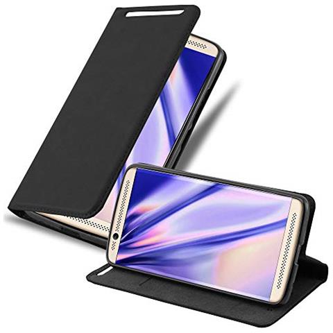 Custodia Compatibile Con Zte Axon 7 In Nero Di Notte - Coperchio Protettiva Con Chiusura Magnetica, Funzione Stand E Tasca Per Le Carte - Foto 1