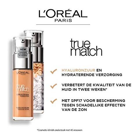 L’oréal Paris Make-up Designer True Match Foundation 1d / w Ivoire Dor Fondotinta Flacone A Pompa Liquido 30 Ml - Foto 2
