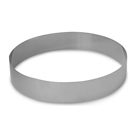 De Acquisto - Anello Per Torte In Acciaio Inox, Altezza 4,5 Cm, Acciaio Inossidabile, Argento, 27.9 X 20.1 X 10.9 Cm - Foto 1