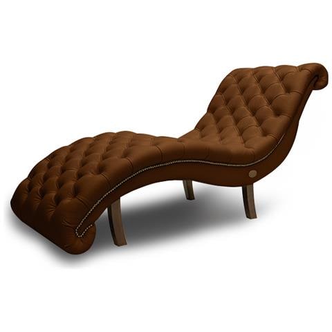 Poltrona Cambridge - Cloudy Marrone Chiaro - Pelle - Chaise Longue - Foto 1