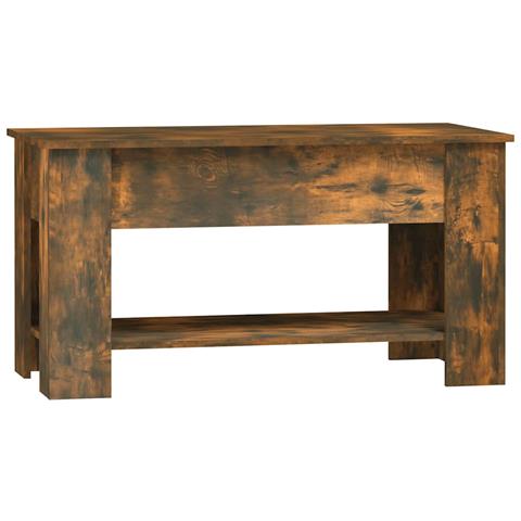 Tavolino Da Salotto Rovere Fumo 101x49x52 Cm Legno Multistrato - Foto 2
