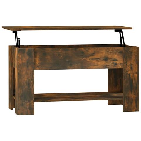 Tavolino Da Salotto Rovere Fumo 101x49x52 Cm Legno Multistrato - Foto 1