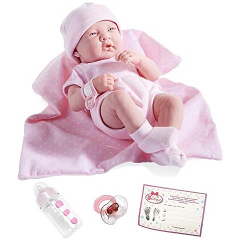 18541 La Newborn Boutique Bambola Da 14 Pollici, Set Da 9 Pezzi, Vera Ragazza In Rosa - Foto 1