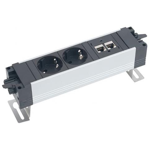 940.024 Interno 2ac Outlet (s) Nero, Bianco Prolunghe E Multiple - Foto 1