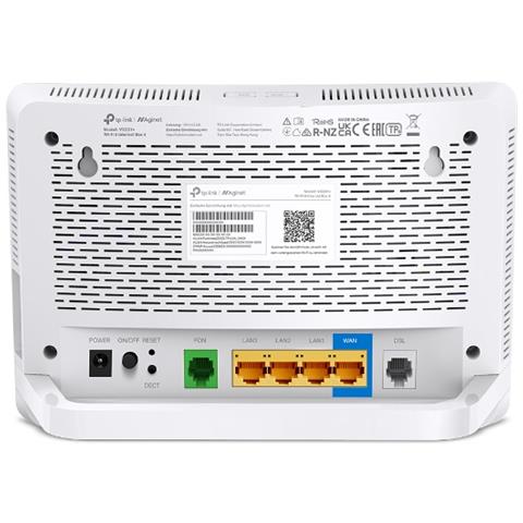 Wi-Fi 6 Internet Box 4 router wireless Gigabit Ethernet Dual-band (2.4 GHz / 5 GHz) Bianco - Foto 3