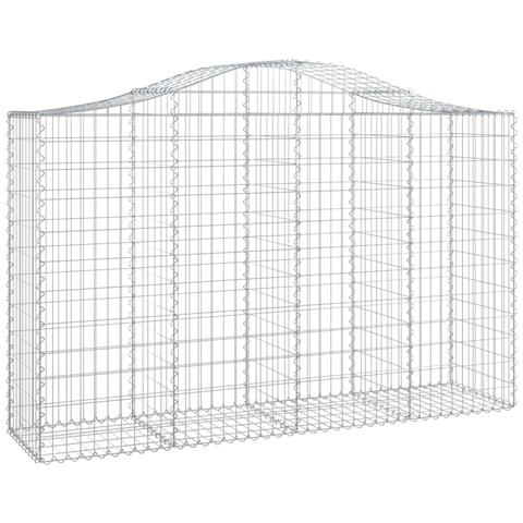 Cesto Gabbione Ad Arco 200x50x120/140 Cm Ferro Zincato - Foto 1