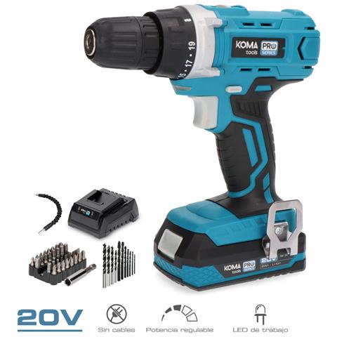 Set Trapano E Accessori Koma Tools Pro Series Cacciavite 40 Pezzi - Foto 2