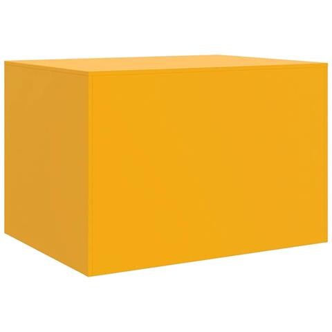 Tavolino da Salotto Giallo Senape 67x50x44 cm in Acciaio - Foto 10