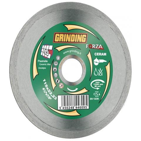 Disco Diamantato 115mm Per Smerigliatrice Angolare Taglio Ceramica E Piastrelle Forza Ceram Grinding - Foto 1