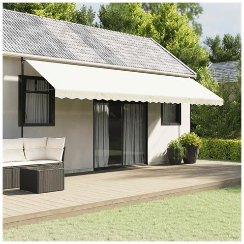 Tessuto Di Ricambio Per Mantovana Da Tenda Strisce Crema 6 M - Foto 5