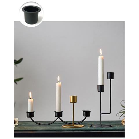 Portacandele In Metallo Per Progetti Di Creazione Di Lampade O Candele Black - Foto 5