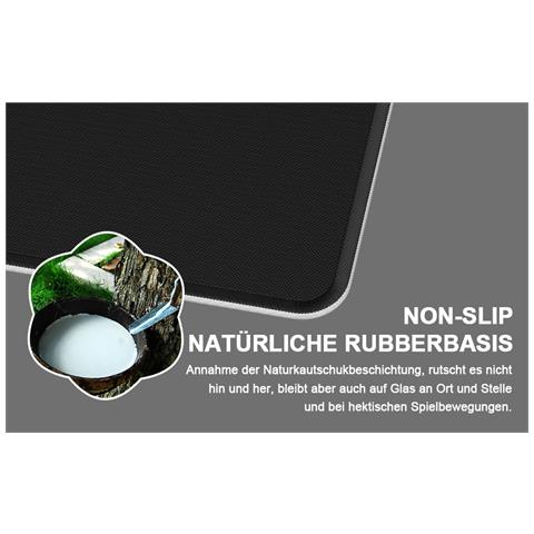 Sottomano Da Scrivania: Tappetino Per Mouse Grande Black S - Foto 2