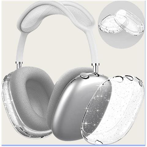 Custodia In Tpu Trasparente Scintillante Per Cuffie Airpods Max - Foto 3