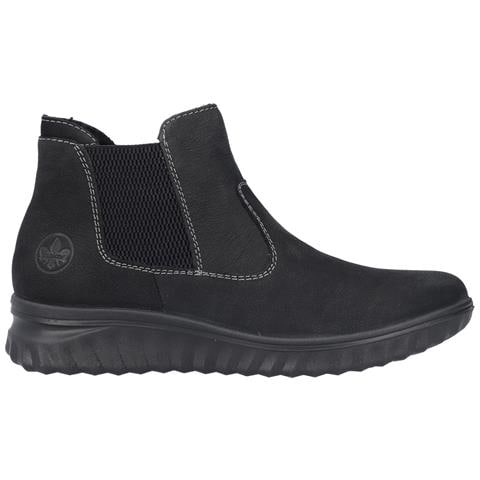 Black Casual Closed Ladies Mid Height Boots Stivaletti Pelle Scarpe Donna Nero Eu 37, 59030-01 - Foto 3