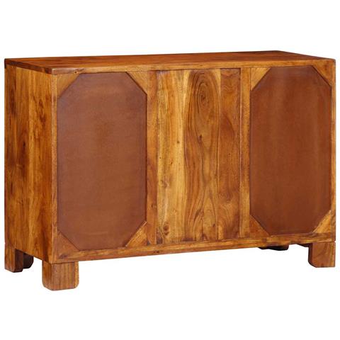 Credenza Multicolore 90x35x60 in Legno Massello di Acacia - Foto 9