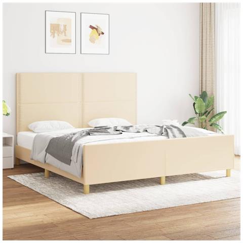 Giroletto Senza Materasso Crema 180x200 Cm In Tessuto - Foto 1