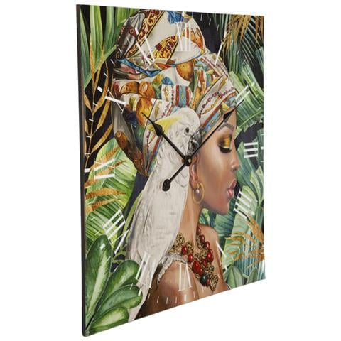 Orologio Da Parete Africa 2 - Multicolore - Mdf - 60x4,5x60 Cm - Foto 2