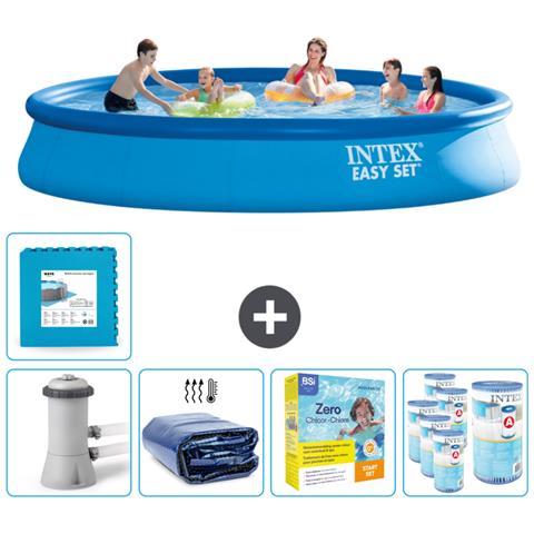 Piscina Fuori Terra - In Giro - 457x457x84 Cm - Blu - Include Accessori Coordinati Cb23 - Foto 1