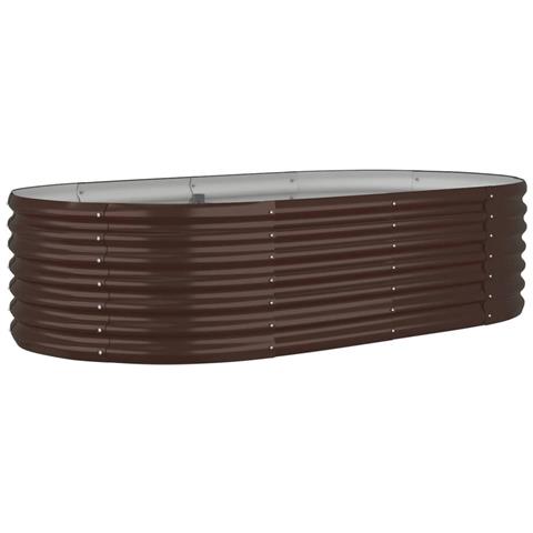 Letto Giardino Acciaio Verniciato A Polvere 152x80x36cm Marrone - Foto 1