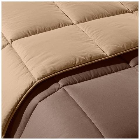 Trapunta Bicolor In Cotone Colore Marrone Misura Singolo - Foto 2