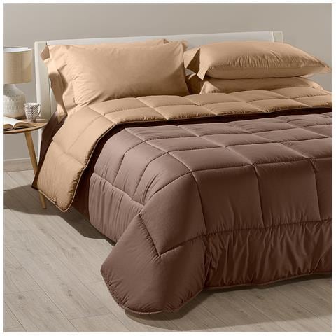 Trapunta Bicolor In Cotone Colore Marrone Misura Singolo - Foto 5