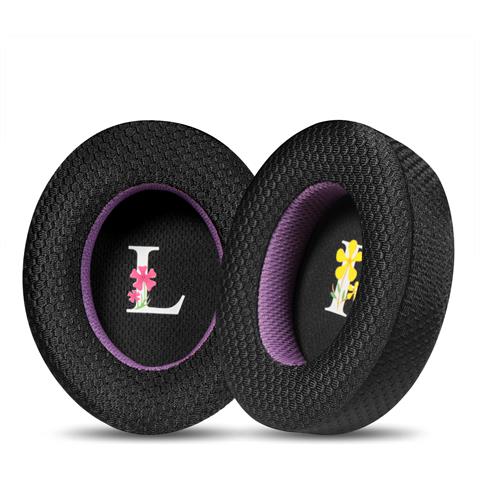 Cuscinetti Auricolari Neri E Viola Traspiranti Per Cuffie Sennheiser Momentum 3 (confezione Da 2) - Foto 1