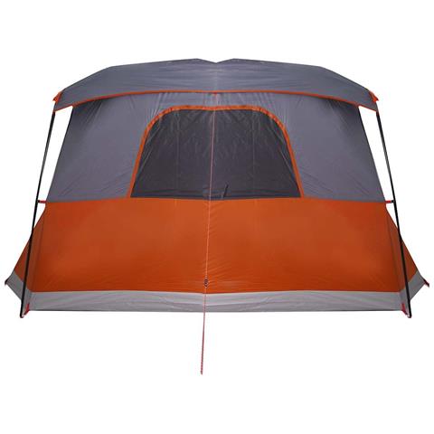 Tenda da Campeggio con Portico 4 Persone Arancione Impermeabile - Foto 8