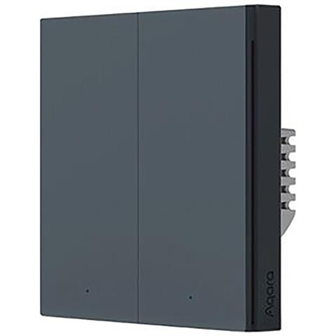 Interruttore A Parete Intelligente Zigbee 3.0 Senza Neutro Doppio Pulsante, Grigio - Foto 1