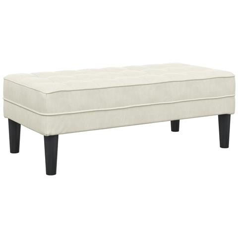 panca crema 113 cm in velluto - Foto 1