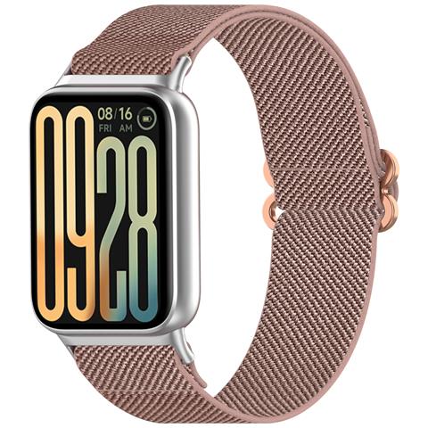Cinturino Elastico In Nylon Rosa Oro Per Xiaomi Mi Band 9 Pro / Redmi Watch 5 - Foto 1