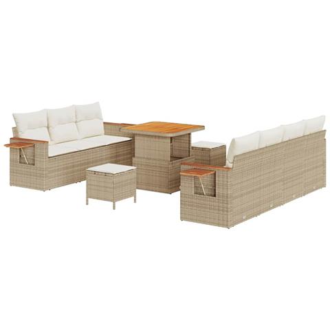 Set Divano da Giardino 10 pcs beige e panna 80 x 80 x 71 cm - Foto 1