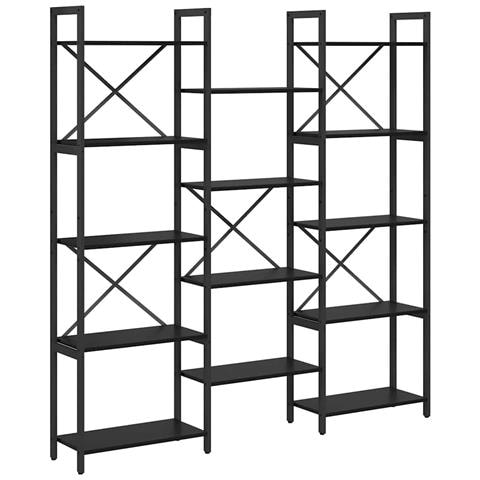 Libreria Rovere nero 156 x 25 x 167.5 cm Legno multistrato - Foto 1