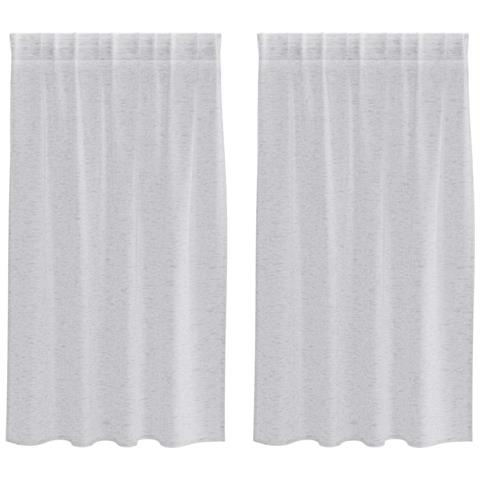 Tende con tende 2 pcs Grigio chiaro Poliestere - Foto 1