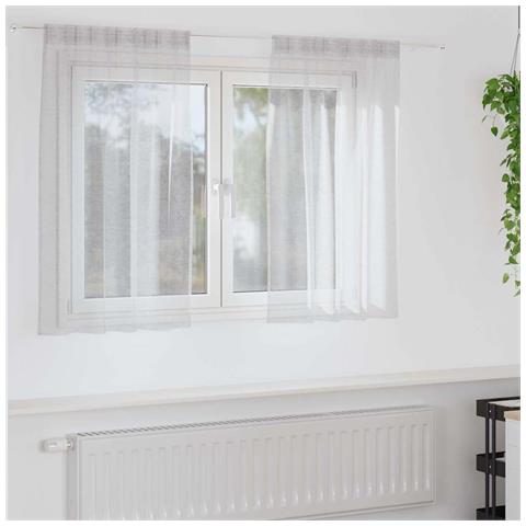 Tende con tende 2 pcs Grigio chiaro Poliestere - Foto 2