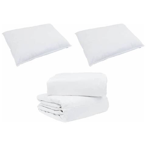 Set Coperta Invernale con cuscino 3 pcs Bianco 240 x 200 cm - Foto 1